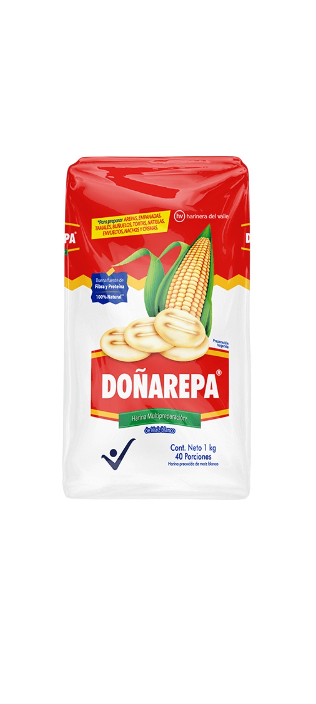 Harina de maiz blanco doñarepa